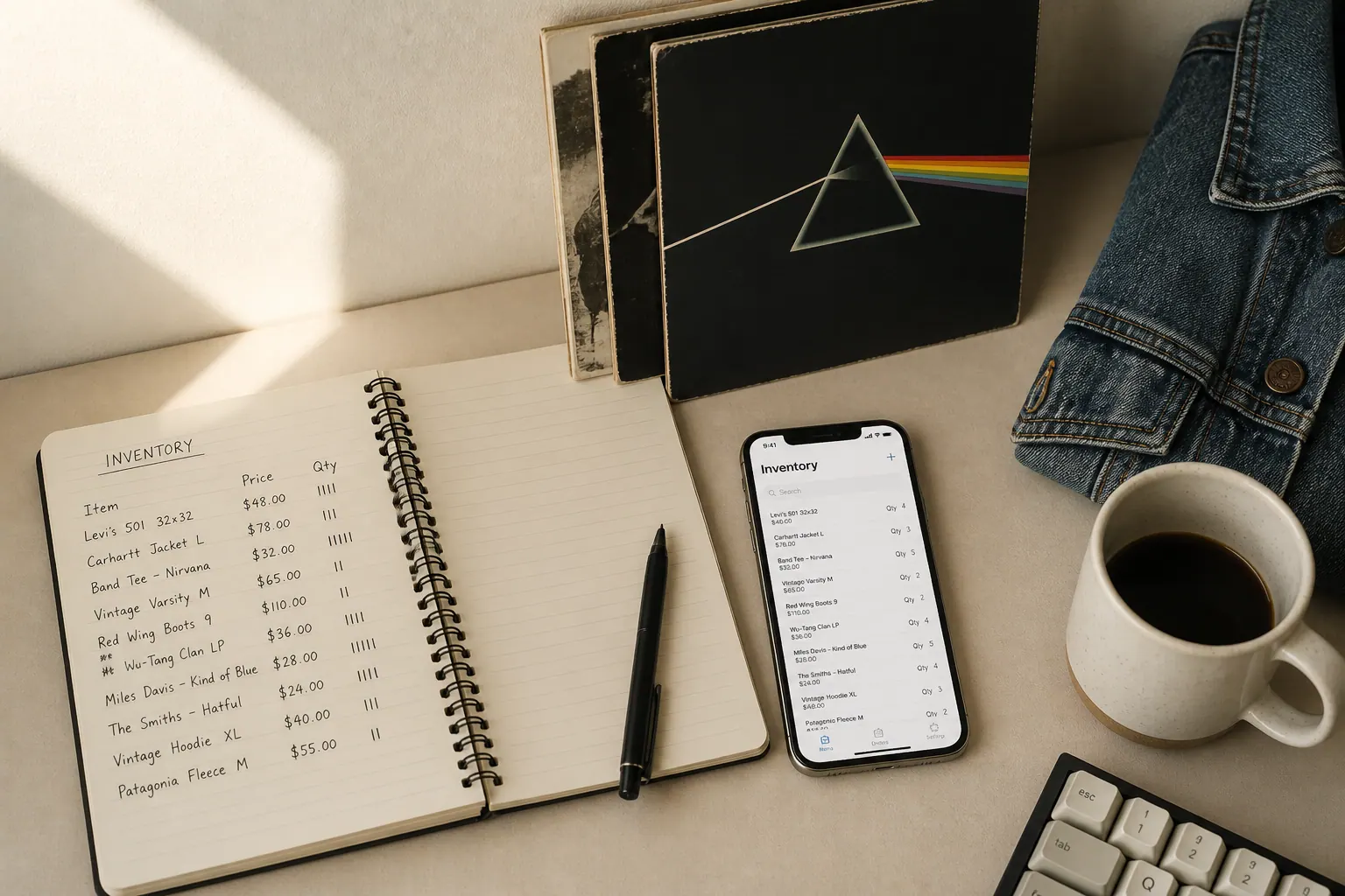 Instica inventory app on iPhone
